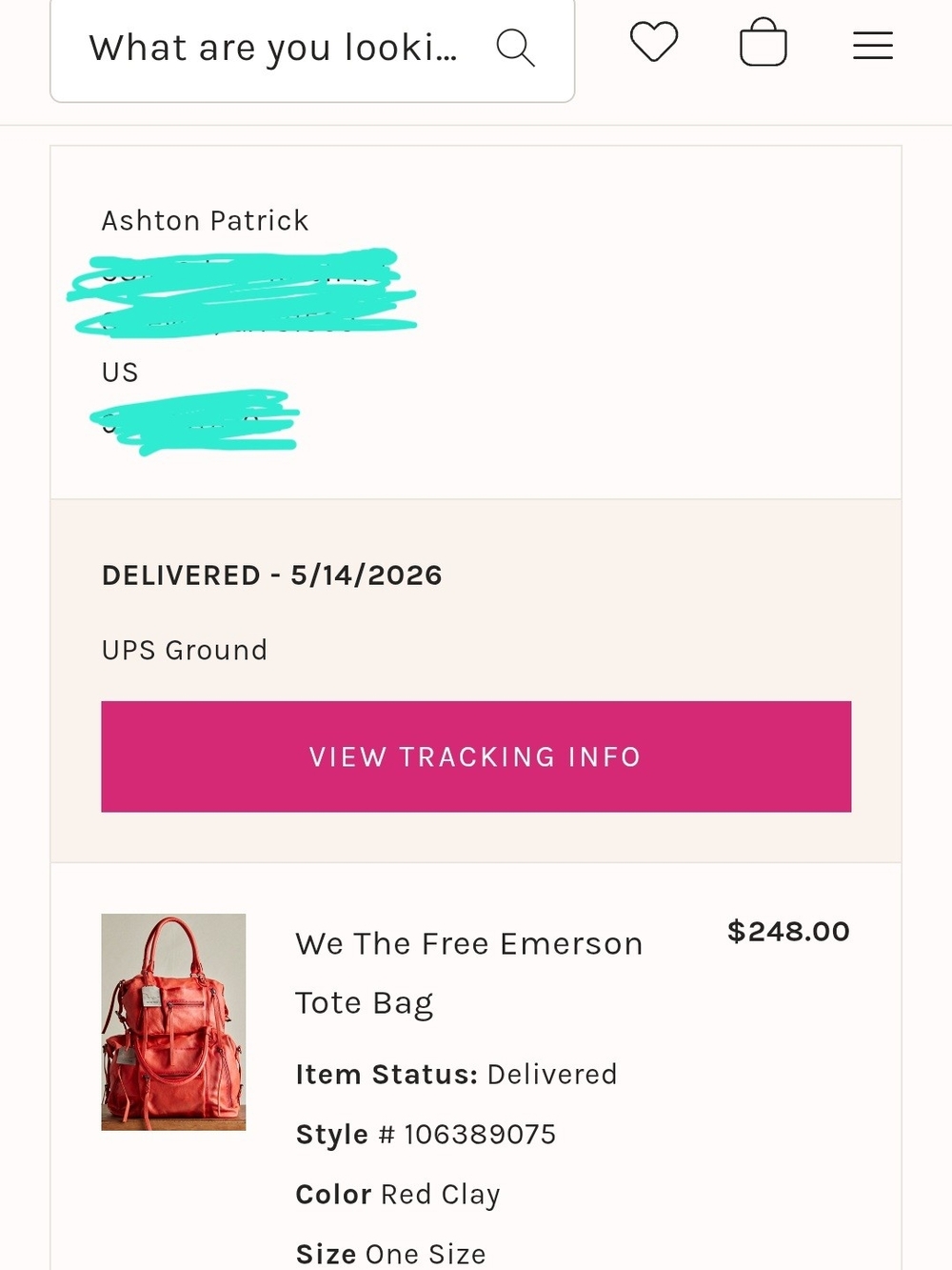 Free People Large Emerson In Red Clay - Picture 2 of 14